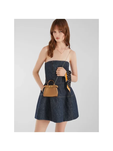 Sukienka jeansowa Fendi niebieska