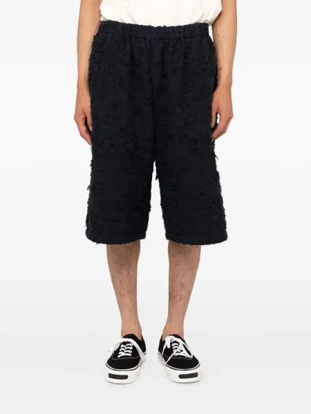 Pantaloni scurți Kamiya zdrențuiți negru