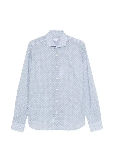 Květinová košile Orian s potiskem modrá