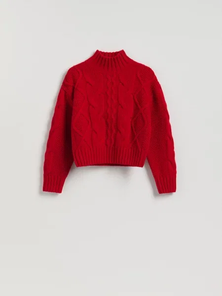 Reserved Водолазка з вовни червоний