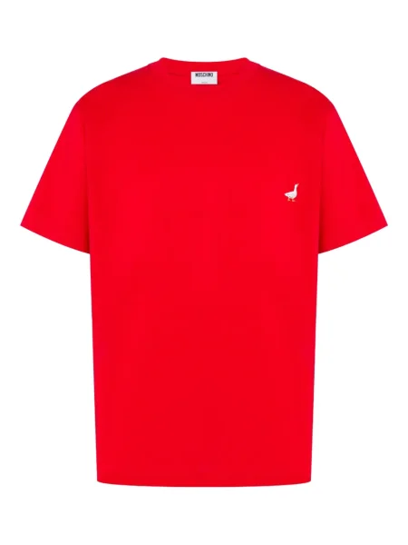 Tricou Moschino cu broderie roșu