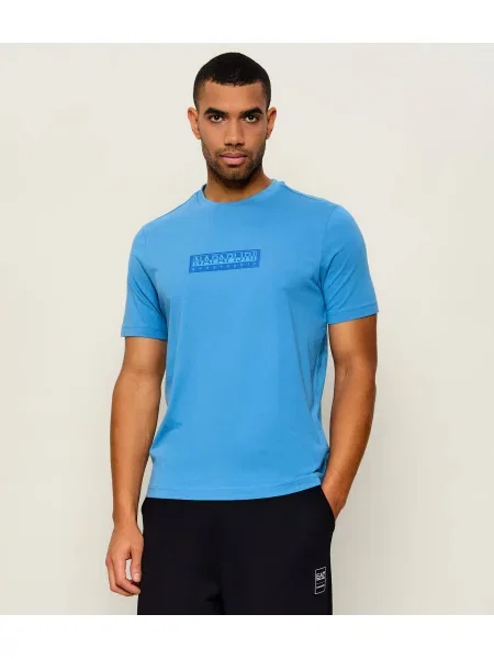 Napapijri Tricou S-Box Logo Ss 1 | Relaxed fit albastru