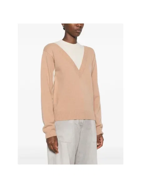 Sweter Paco Rabanne z kaszmiru beżowy