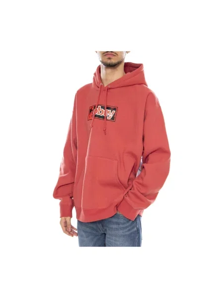 Bluza polarowa Obey polarowa czerwona