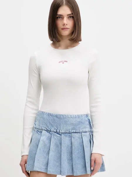Guess Jeans longsleeve beżowa
