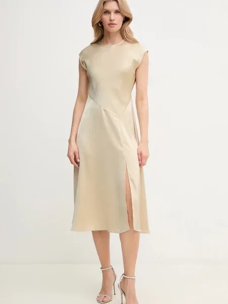 MAX&Co. sukienka midi prosta beżowy