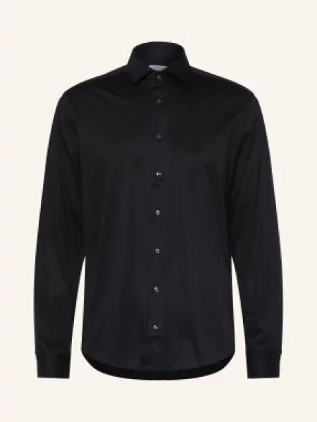 Seidensticker Jerseyová Košile Regular Fit černá