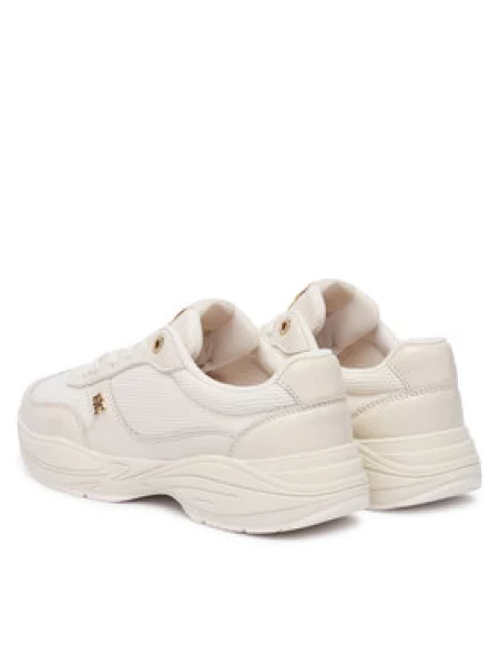 Tommy Hilfiger Superge Modern Runner Shiny Leather bež