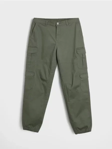 Sinsay Cargo jogger kalhoty zelená