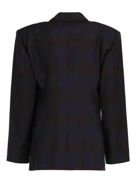 Vlněné kostkované sako Jean Paul Gaultier Pre-owned hnědé