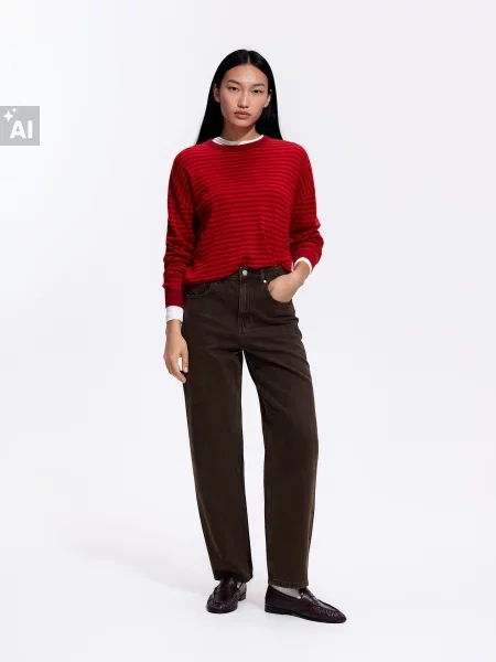 Reserved Джинси mom balloon dark grey jeans сірі