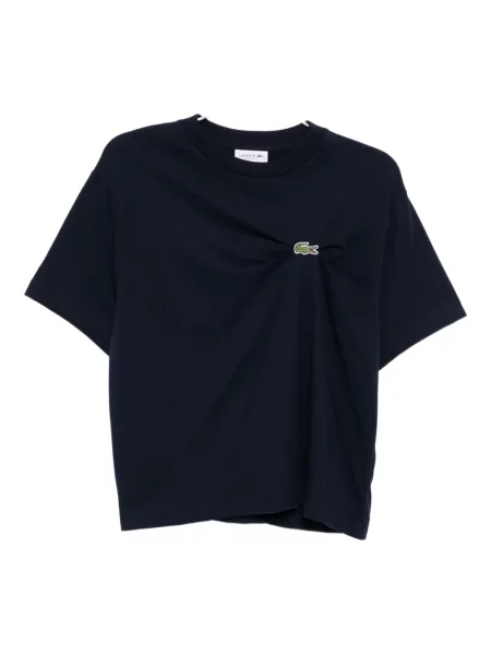 Tricou supradimensionat Lacoste drapat albastru