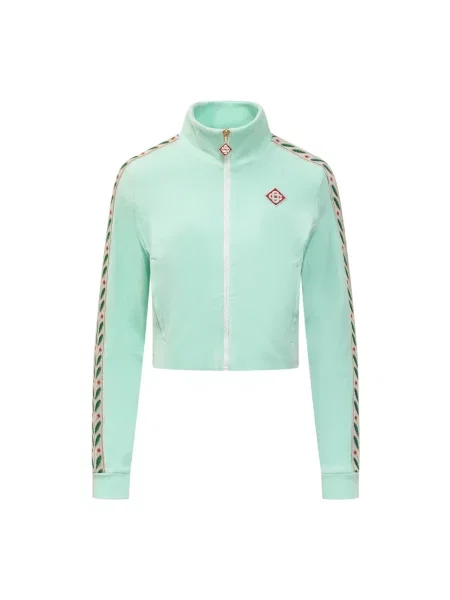 Lniana bluza Casablanca z autografem zielona