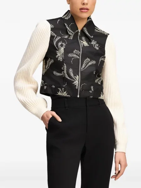 Geacă Cinq A Sept cu imagine cu model paisley negru