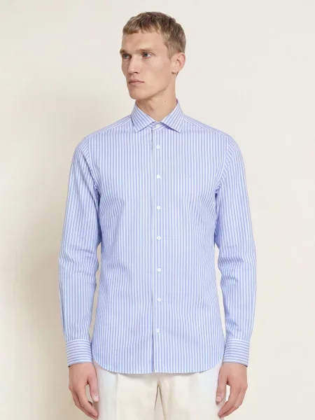 Hackett London Košile Tailored Fit tmavě modrá bílá