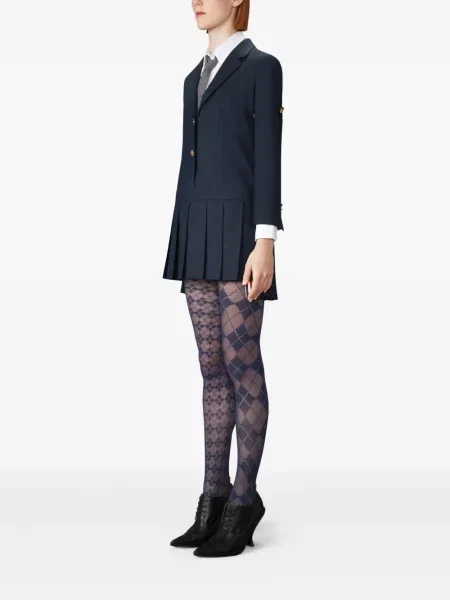Плисирана костюм рокля Thom Browne синьо