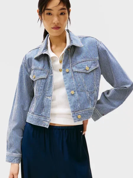 Джинсовая куртка Tommy Hilfiger в полоску