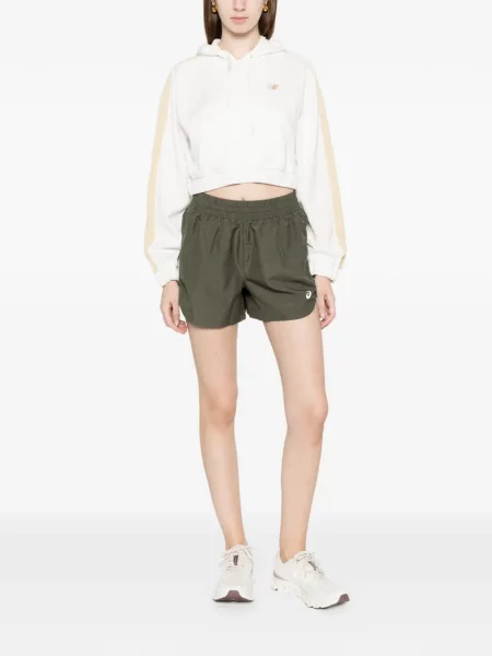 Hanorac cu glugă New Balance cu dungi alb