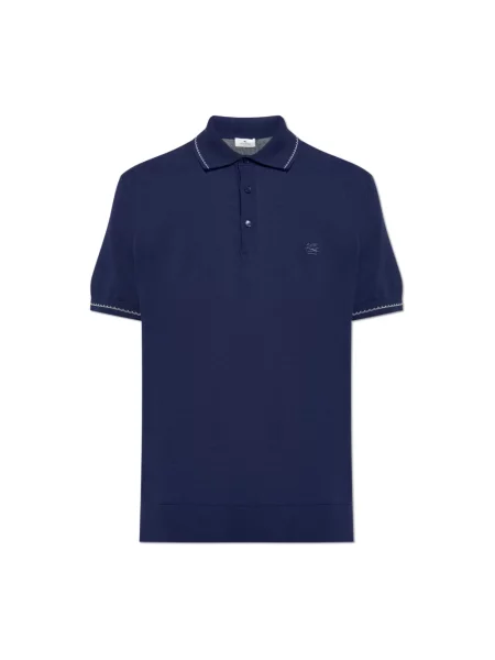Koszulka polo Etro z logo niebieska