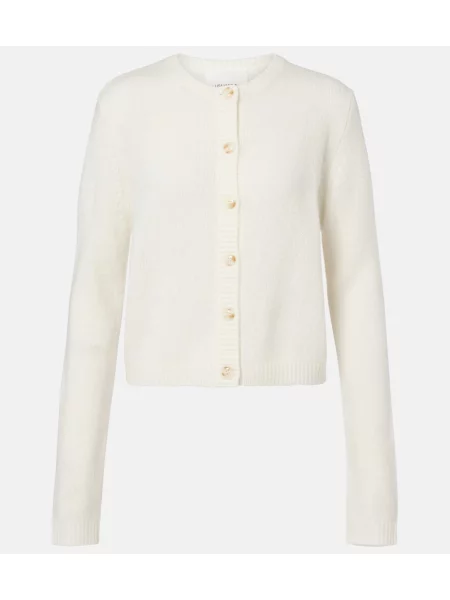 Cardigan Lisa Yang de mătase alb