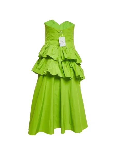 Rochie midi Marchesa Notte cu volane verde
