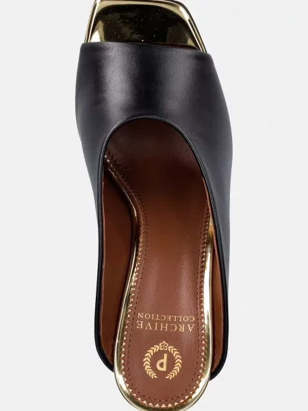 Кожаные шлепанцы Pollini на шпильке