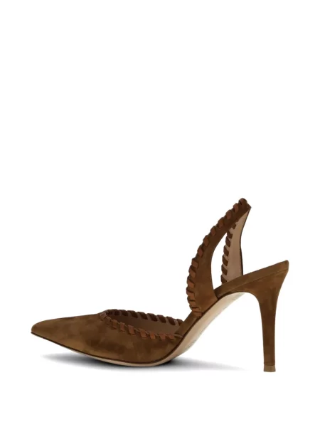 Pantofi cu toc Gianvito Rossi din piele de căprioară maro