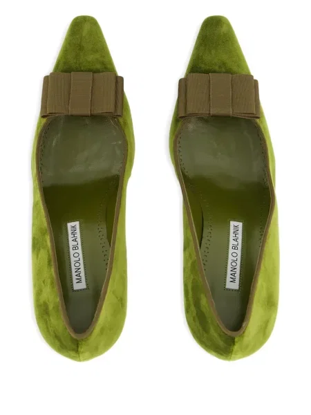 Pantofi cu toc Manolo Blahnik verde
