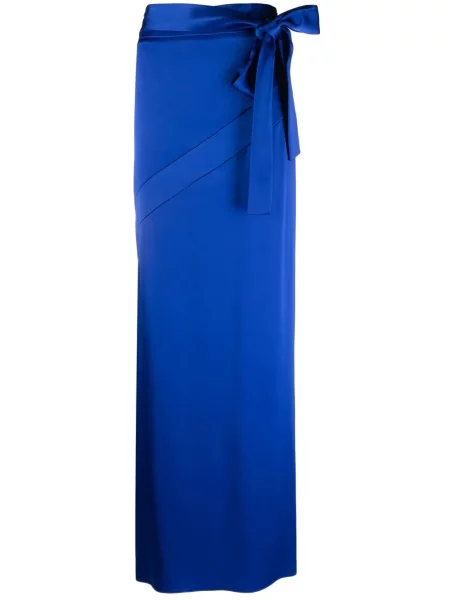 Satynowa spódnica Tom Ford niebieska