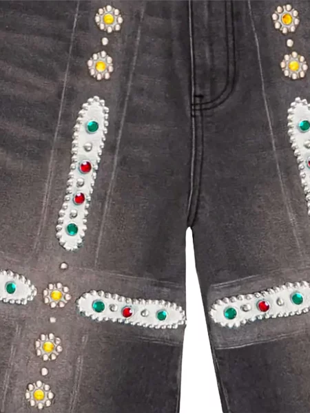 Pantaloni scurți din denim Bravest Studios gri