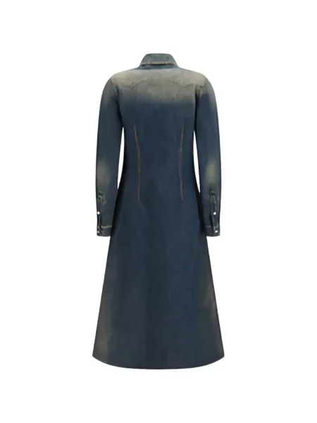 Rochie din denim Fendi albastru