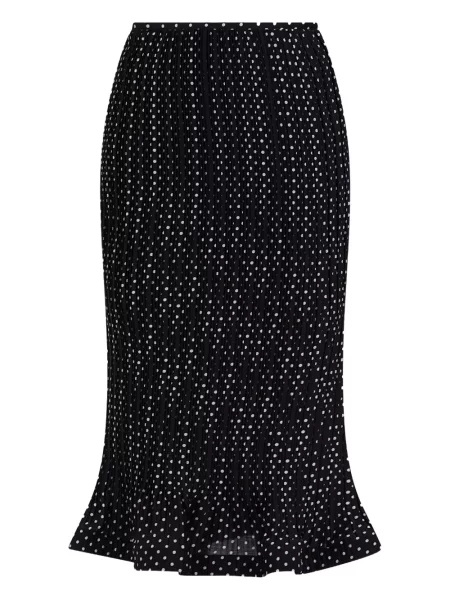 Fusta plisata Simona Corsellini cu buline plisată până la genunchi negru