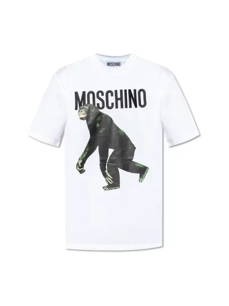 Koszulka Moschino z logo biała