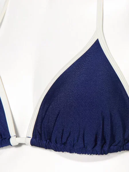 Mrs & Hugs Trójkątny Stanik Bikini blau biały