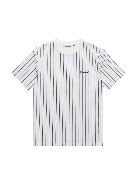 Prohibited Tricou bleumarin / murdar alb