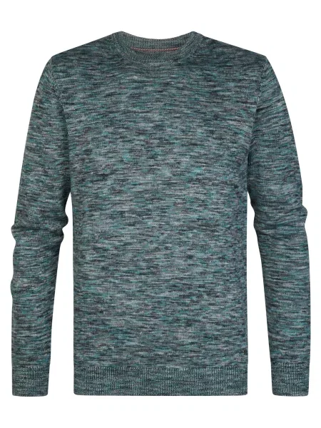 Petrol Industries Pulover gri deschis / verde petrol negru
