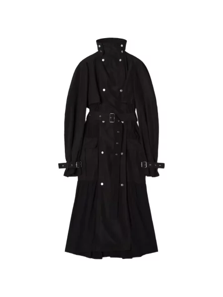 Cu centură palton Lanvin negru