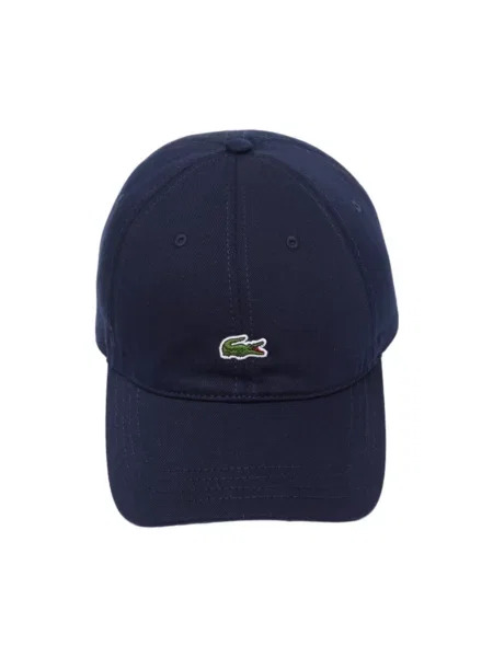 Lacoste czapka z daszkiem granatowy z aplikacją niebieska