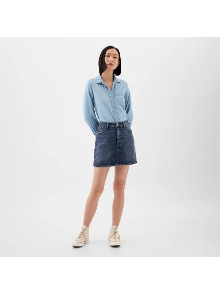 Дънкова пола Gap синьо