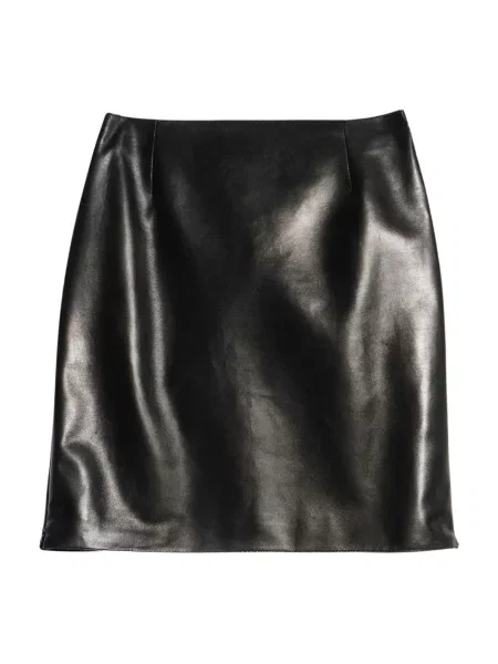 Spódnica skórzana Gucci czarna