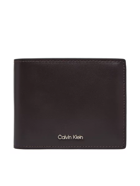 Calvin Klein Denarnica Raised Billfold W/ Coin rjava