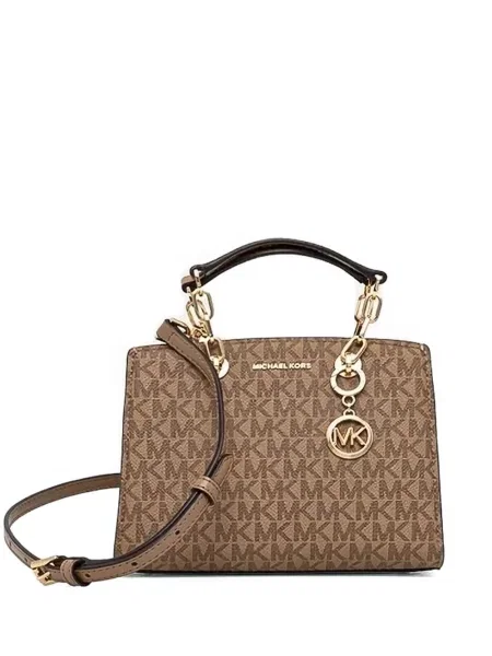 Mały portfel Michael Michael Kors skórzany z nadrukiem złoty