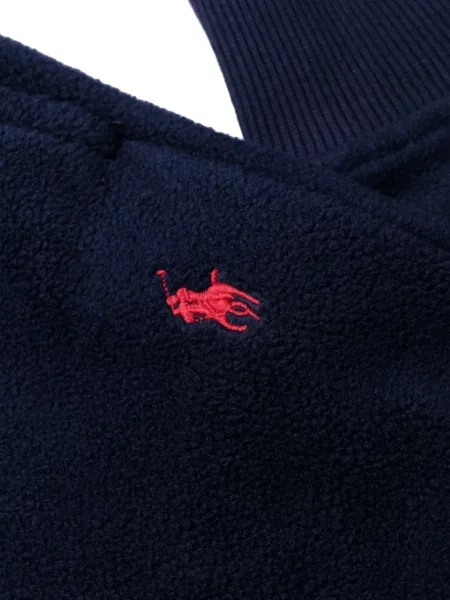 Fleece παντελόνι Polo Ralph Lauren με κέντημα μπλε