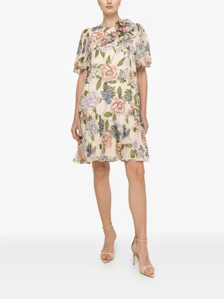 Rochie mini Nissa cu model floral cu imagine