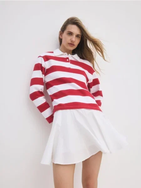 Reserved Мініспідниця з попліну білий