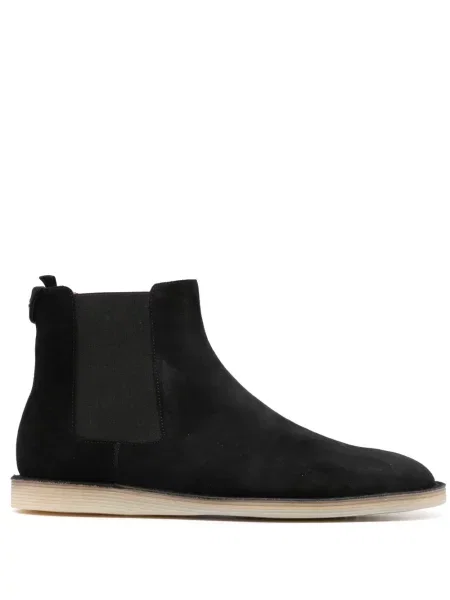 Cizme scurte Dolce & Gabbana din piele de căprioară negru