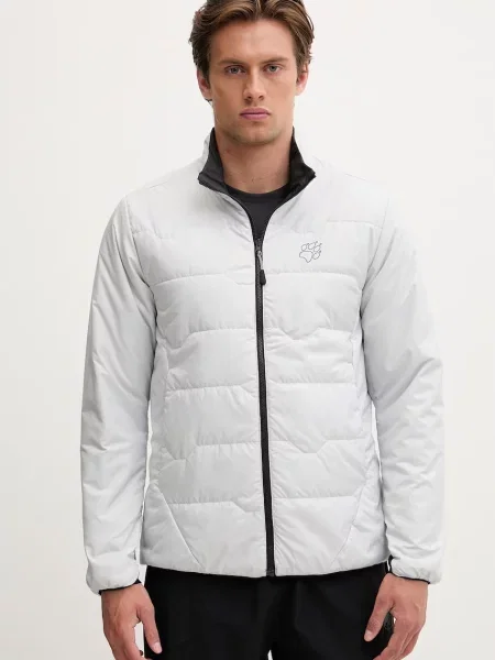 Pánska zateplená bunda Jack Wolfskin Trail Light Ins black sivá