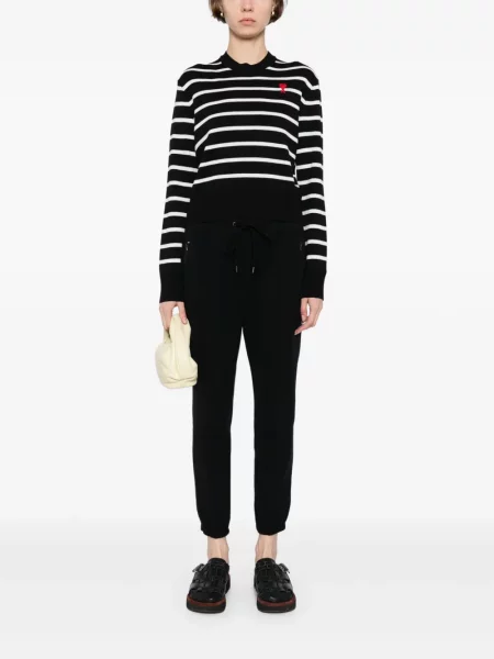 Pantaloni James Perse din jerseu negru