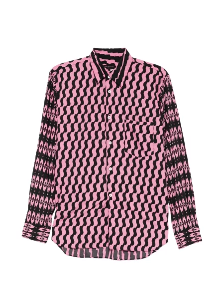 Cămașă Comme Des Garçons cu imagine cu imprimeu abstract roz