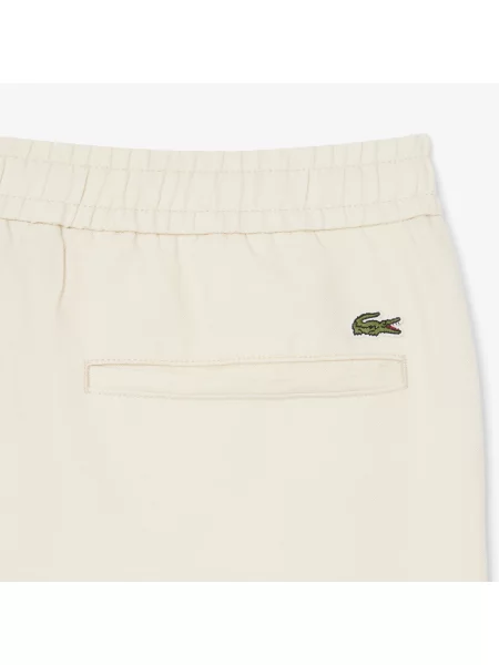 Lacoste Lniane Spodnie Chino O Kroju Regular Fit beżowy